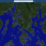 screeen shot of sea level rise in Maine July 2021