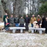 december bench dedication with Maynard Bray family and Ben Mendlowitz family