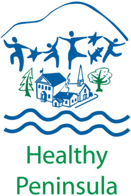 Healthy Peninsula Logo promoting march makerspace